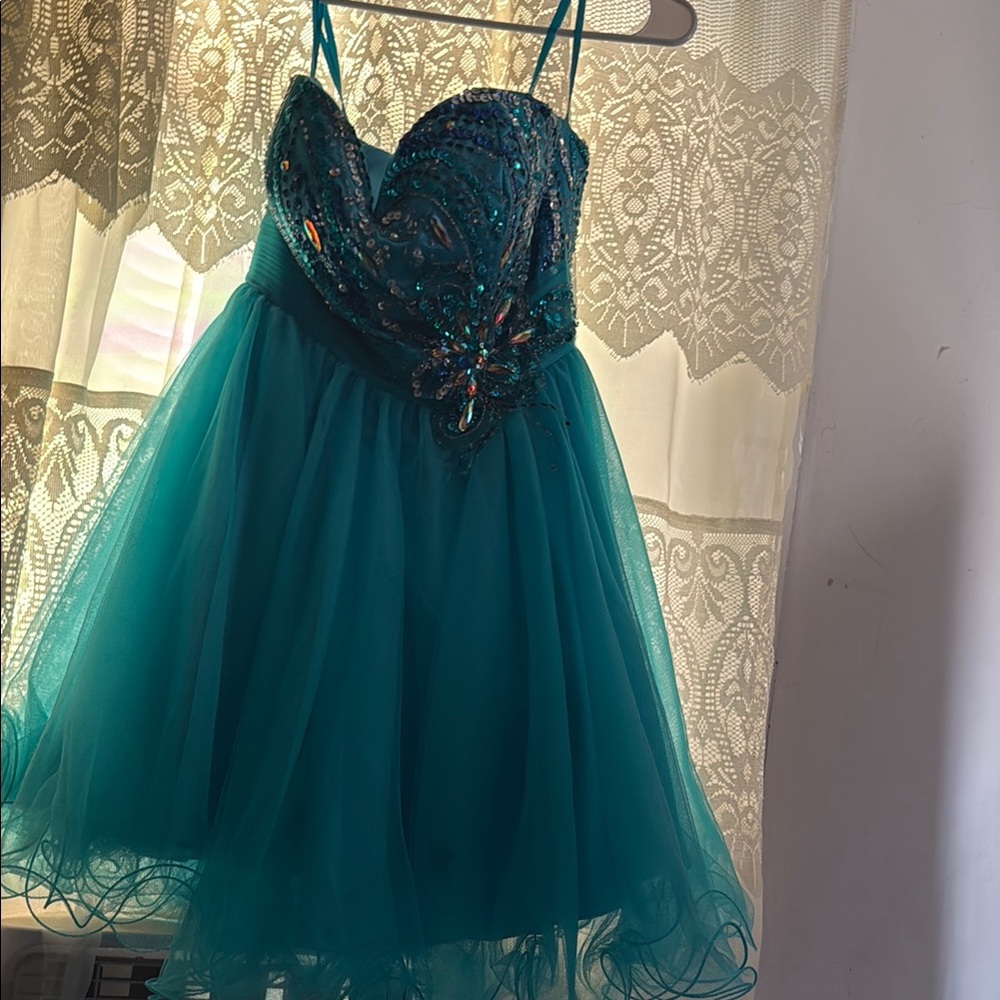 Elegant Teal  Dress